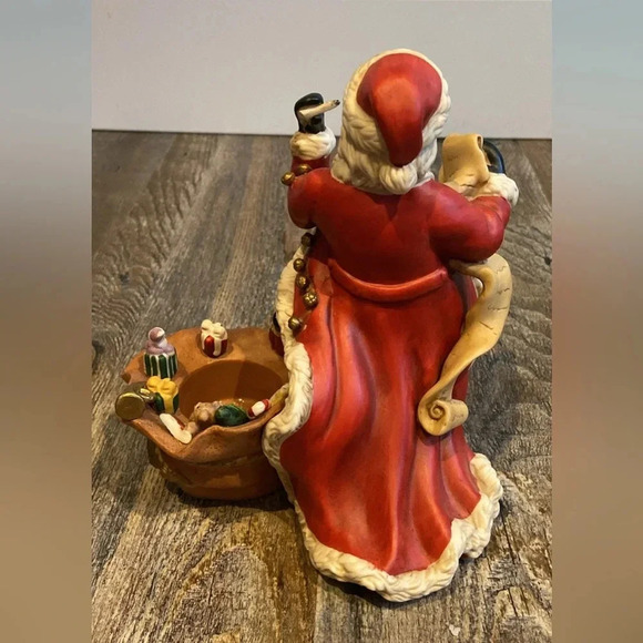 Partylite | Porcelain Santa Checking his List Tea light/ Votive Holder - Picture 3 of 7